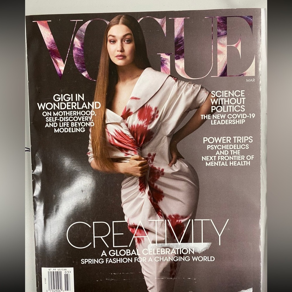 Vogue Magazine March 2021- Gigi Hadid- No Label